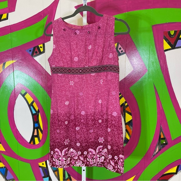 Basic Editions, Pink Floral Dress Girls size 14. In excellent condition! - Picture 1 of 5